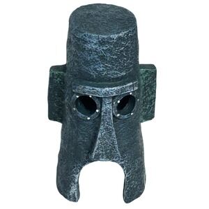 Viacom SpongeBob Squidward Easter Island Head Aquarium Ornament Gray Resin Hide